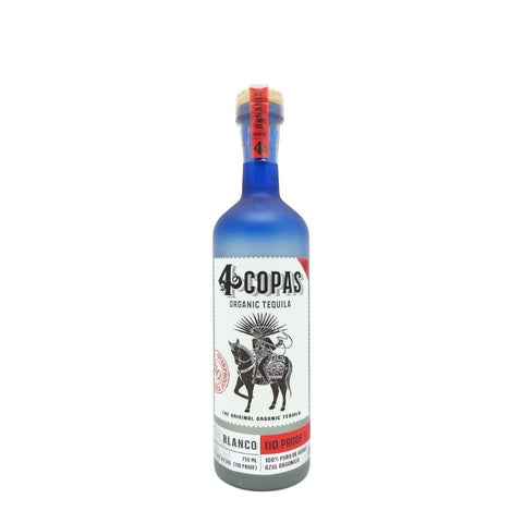 4 Copas Organic Blanco Tequila 110 Proof 750mL