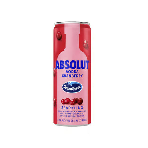 Absolut Ocean Spray Vodka Cranberry 19.27oz Can