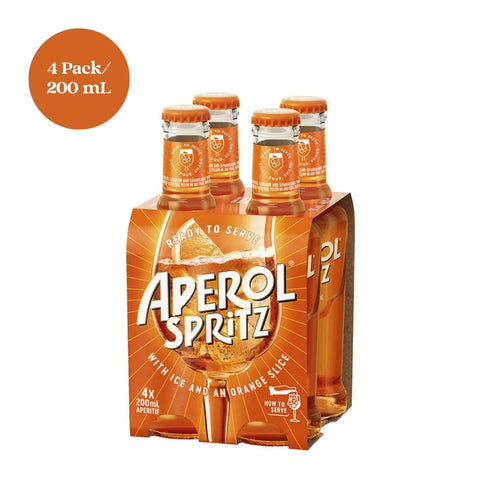 Aperol Spritz Ready to Drink 4pk 200mL Bottles