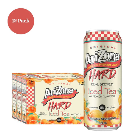 Arizona Hard Iced Tea Peach 12pk 12 fl oz cans