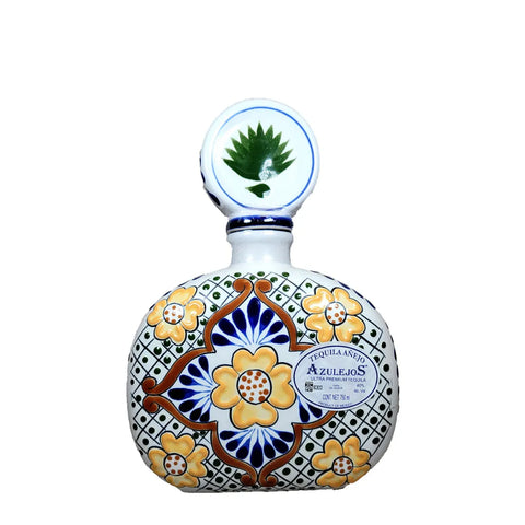 Azulejos Ultra Premium Añejo Tequila 750mL (Ceramic Flower)