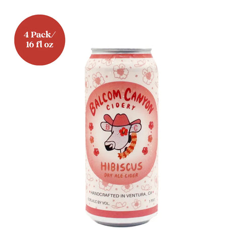 Balcom Canyon Cidery Hibiscus Dry Ale Cider 4pk 16 fl oz Cans