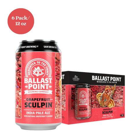 Ballast Point Grapefruit Sculpin India Pale Ale IPA Beer 12 fl oz 6pk cans