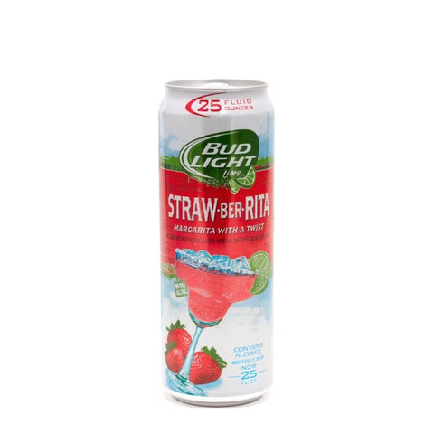 Bud Light Lime Straw-Ber-Rita Margarita with a Twist Beer 25 fl oz