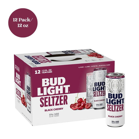 Bud Light Seltzer Flavor Burst Black Cherry Hard Seltzer 12pk 12 fl oz Cans