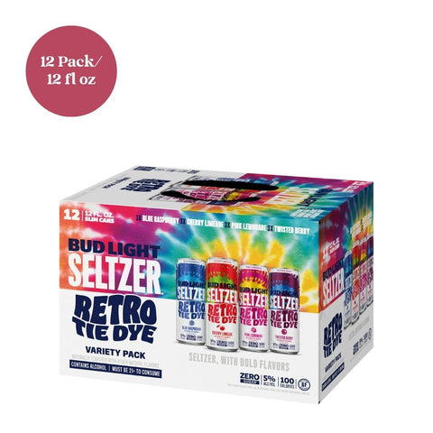 Bud Light Seltzer Retro Tie Dye Hard Seltzer 12pk 12 fl oz Cans