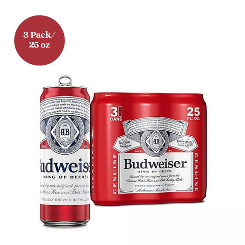 Budweiser Beer 3pk 25 fl oz