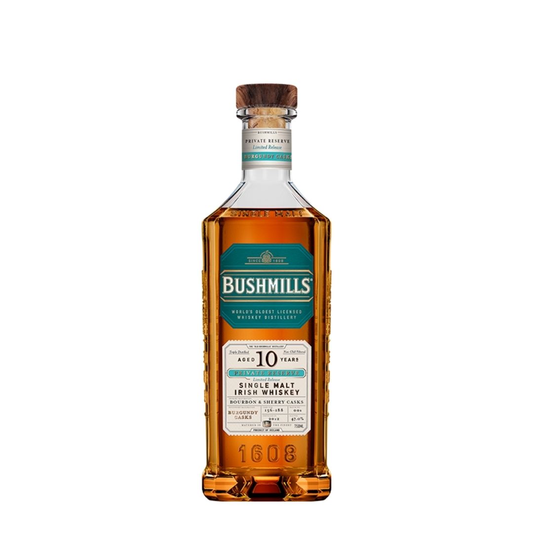 Bushmills 10yr Private Reserve Burgundy Casks Single Malt Irish Whiskey 750mL