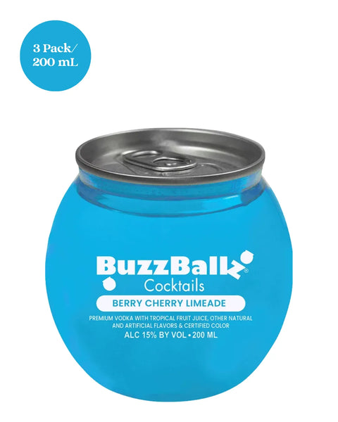 BuzzBallz Cocktails Berry Cherry Limeade RTD Cocktail 3pk 200mL