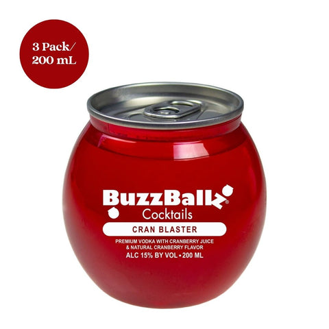 BuzzBallz Cran Blaster Ready-to-Drink Cocktail 3pk 200mL