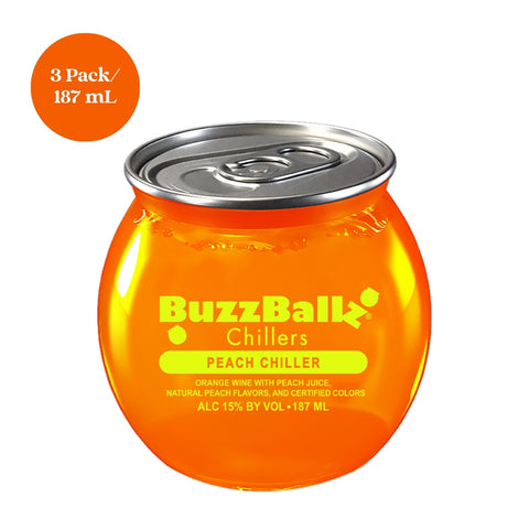 BuzzBallz Peach Chiller RTD Cocktail 3pk 200ml