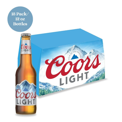 Coors Light Beer 18pk 12oz Bottles