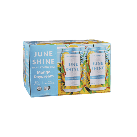 June Shine Mango Day Dream Hard Kombucha 4pk 12oz Cans