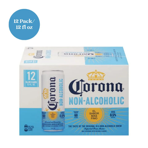 Corona Non-Alcoholic Beer Slim 12pk 12 fl oz Cans