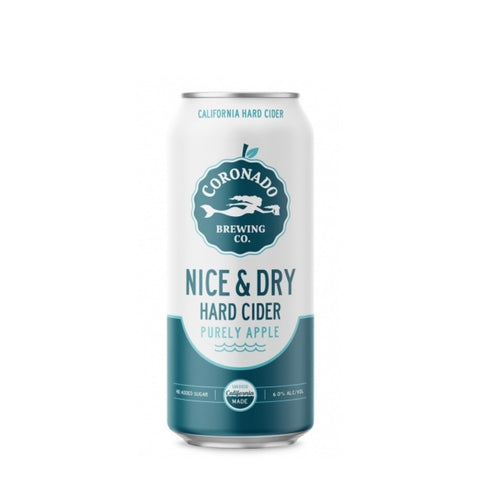 Coronado Nice & Dry Organic Cider 4pk 16 fl oz Can