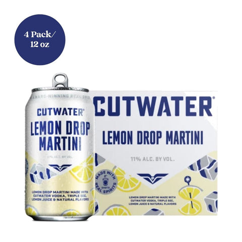 Cutwater Lemon Drop Martini RTD Cocktail 4pk 12 fl oz