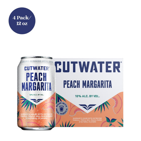 Cutwater Peach Margarita RTD Cocktail 4pk 12 fl oz