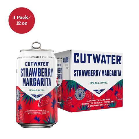 Cutwater Strawberry Margarita RTD Cocktail 4pk 12 fl oz Can