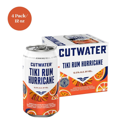 Cutwater Tiki Rum Hurricane RTD Cocktail 4pk 12 fl oz cans