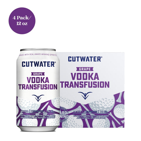 Cutwater Grape Vodka Transfusion RTD Cocktail 4pk 12 fl oz Can