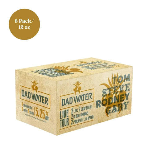Dad Water Live Tour Fruit Infused Tequila Water 8pk 12 fl oz Variety Pack Can
