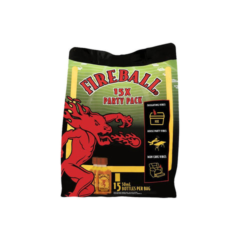 Fireball 15x Party Pack Bag 50ml Shots