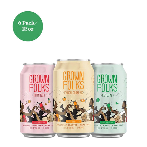 Grown Folks Hard Seltzer Variety Pack 6pk 12 fl oz cans