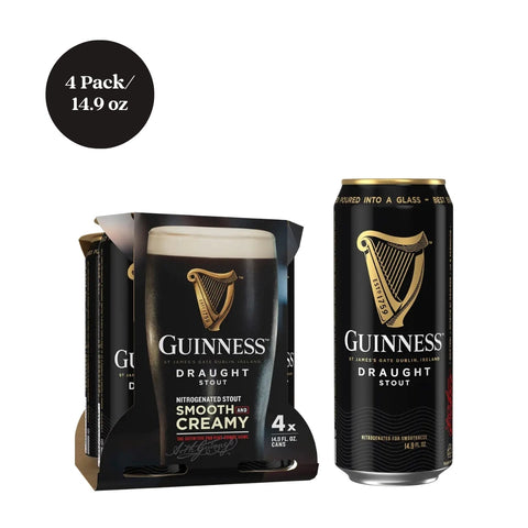 Guinness Draught Beer 4pk 14.9 fl oz Can