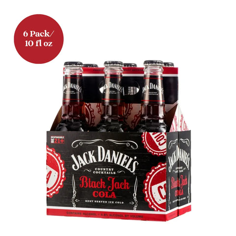 Jack Daniel’s Black Jack Cola RTD Cocktails 6pk 10 fl oz Bottles