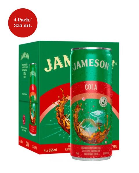 Jameson Whiskey Cola RTD Cocktail 4pk 355mL Cans