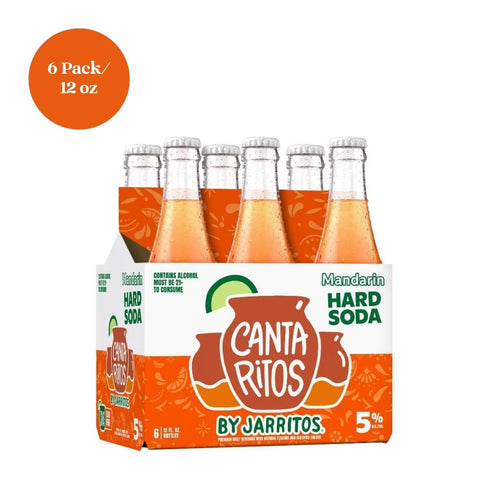 Jarritos Cantaritos Mandarin Hard Soda 6pk 12 fl oz Bottles