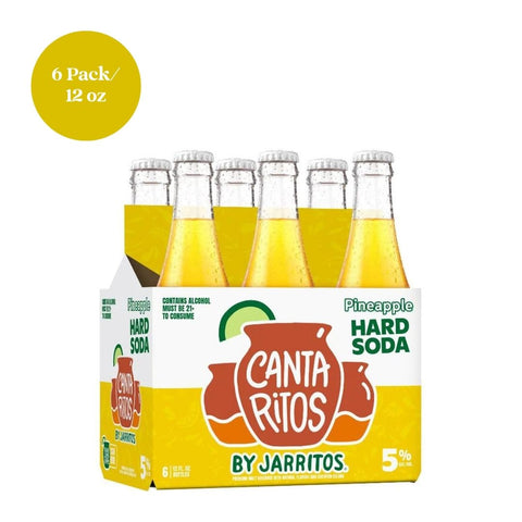 Jarritos Cantaritos Pineapple Hard Soda 6pk 12 fl oz Bottles