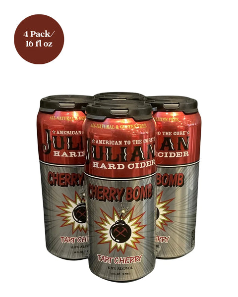 Julian Hard Cider Cherry Bomb Tart Cherry Cider 4pk 16 fl oz Cans