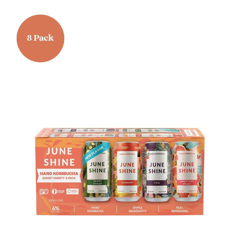 JuneShine Hard Kombucha Sunset Variety 8pk 12 fl oz cans