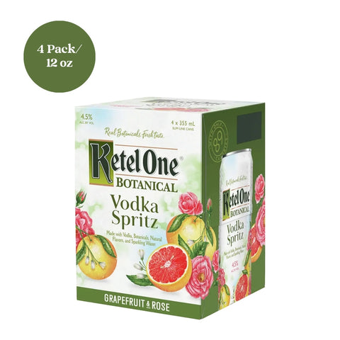 Ketel One Botanical Vodka Spritz Grapefruit & Rose 12 fl oz 4pk cans