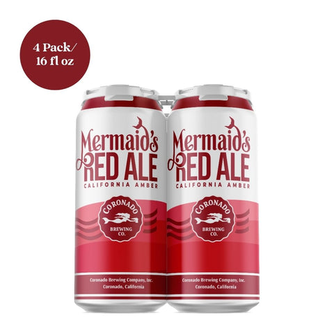 Mermaid's Red Ale California Amber Beer 4pk 16 fl oz Cans