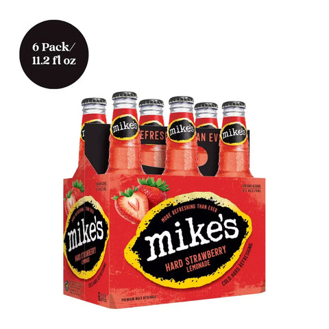 Mikes Hard Strawberry Lemonade Hard Seltzer 6pk 11.2 fl oz Bottles