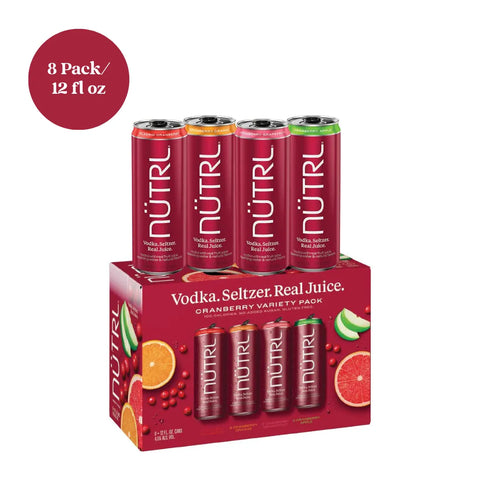 NutrlVodkaSeltzerCranberryVarietyPackHardSeltzer8pk12flozCans