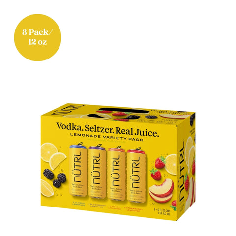 Nutrl Vodka Seltzer Lemonade Variety Pack 8pk 12 fl oz cans