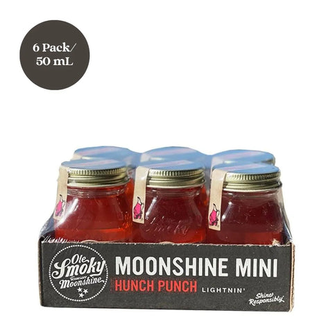 Ole Smoky Moonshine Mini Hunch Punch Lightnin' Moonshine 6pk 50mL