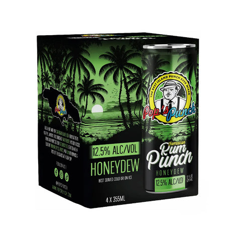 Pop's Punch Jamaican Rum Honeydew 4pk 355mL Cans