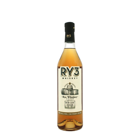 RY3 Blended Rye Whiskey Rum Cask Finish 750mL