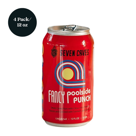 Seven Caves Fancy Poolside Punch RTD Cocktail 4pk 12 fl oz