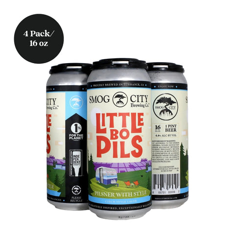 Smog City Little Bo Pils Czech Lager 4pk 16 fl oz