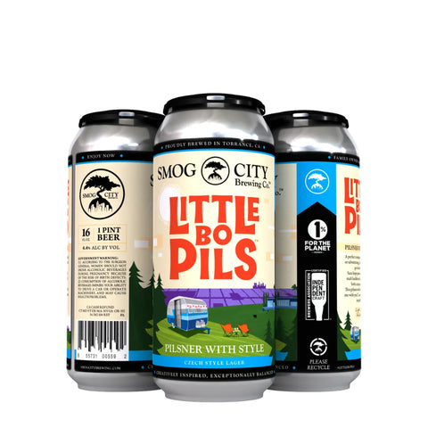 Smog City Little Bo Pils Pilsner Beer 19.2 fl oz Single Can