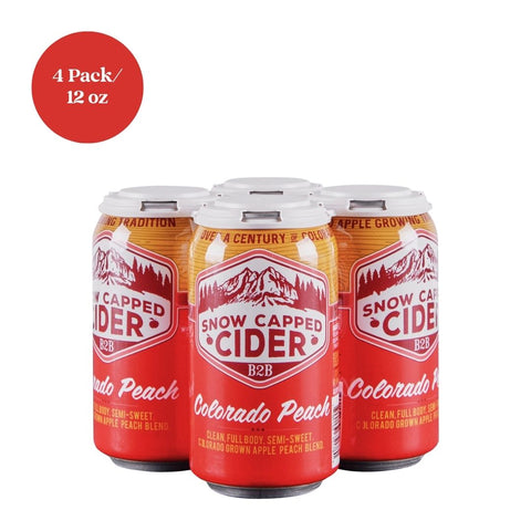 Snow Capped Colorado Peach Cider 4pk 12 fl oz Cans