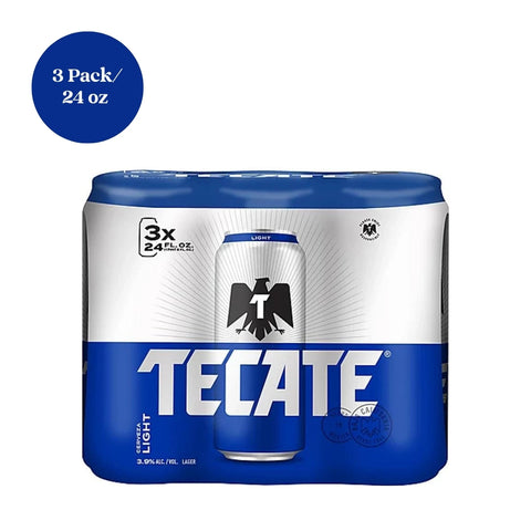 Tecate Light Beer 3pk 24 fl oz