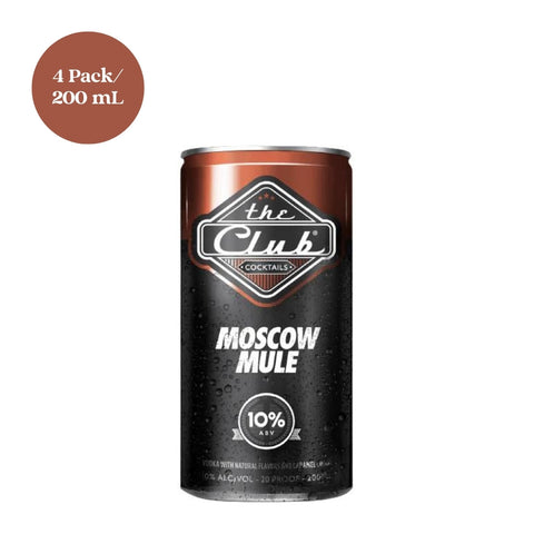 The Club Cocktails Moscow Mule 4pk 200mL cans
