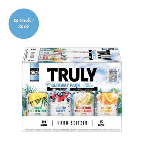 Truly Hard Seltzer Getaway Pack Lightly Flavored 12pk 12 fl oz Cans