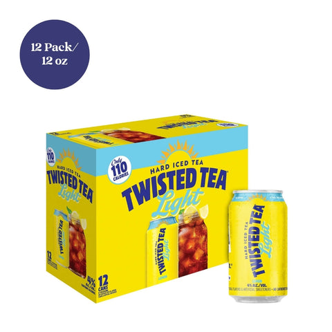 Twisted Tea Light Hard Iced Tea Cans 12pk 12 fl oz